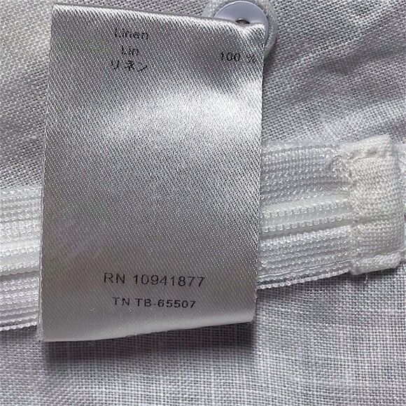 ANNE FONTAINE Charlette Blouse Size 40 6 8 White Linen 3/4 Sleeve Tie Back EUC - Picture 11 of 16